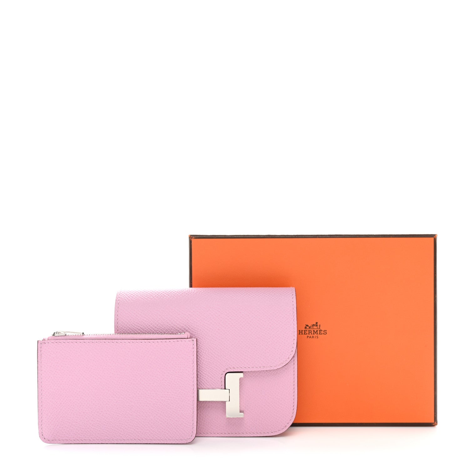 Hermes Epsom Constance Slim Wallet Mauve Sylvestre 9 of 9