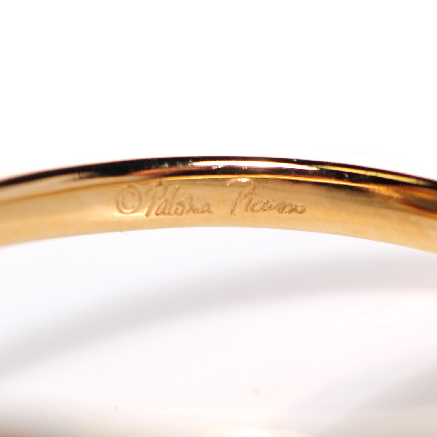 Tiffany 18K Yellow Gold Citrine Paloma Picasso Olive Leaf Ring 7 4 of 5