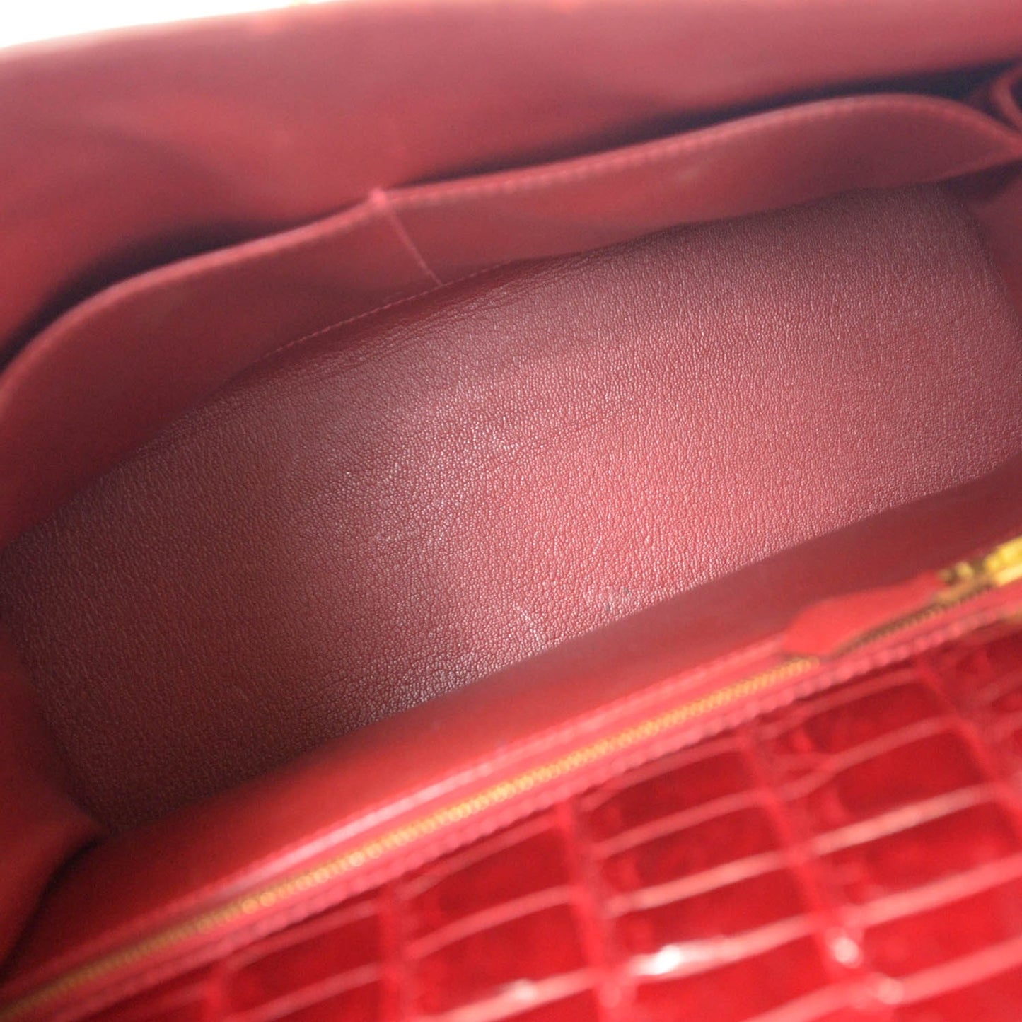 Shiny Niloticus Crocodile Kelly 28 Rouge H