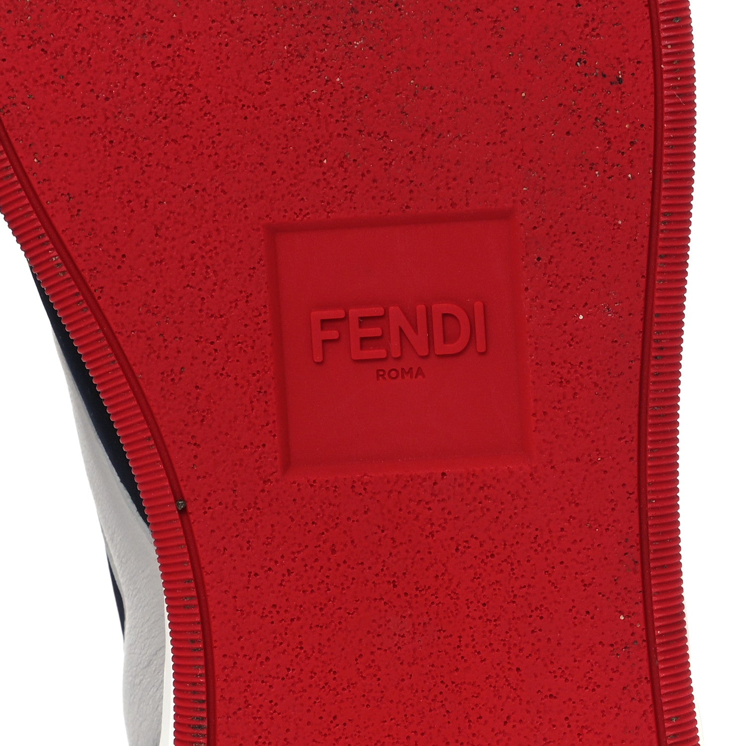 Fendi Vitello Nylon Mens Low Top Sneakers 8 Black Red Multicolor 7 of 10