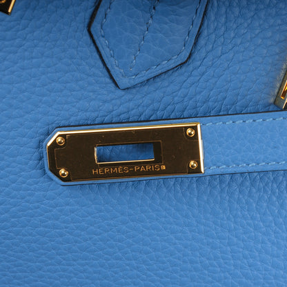 Hermes Taurillon Clemence Birkin 35 Bleu Paradis 9 of 27
