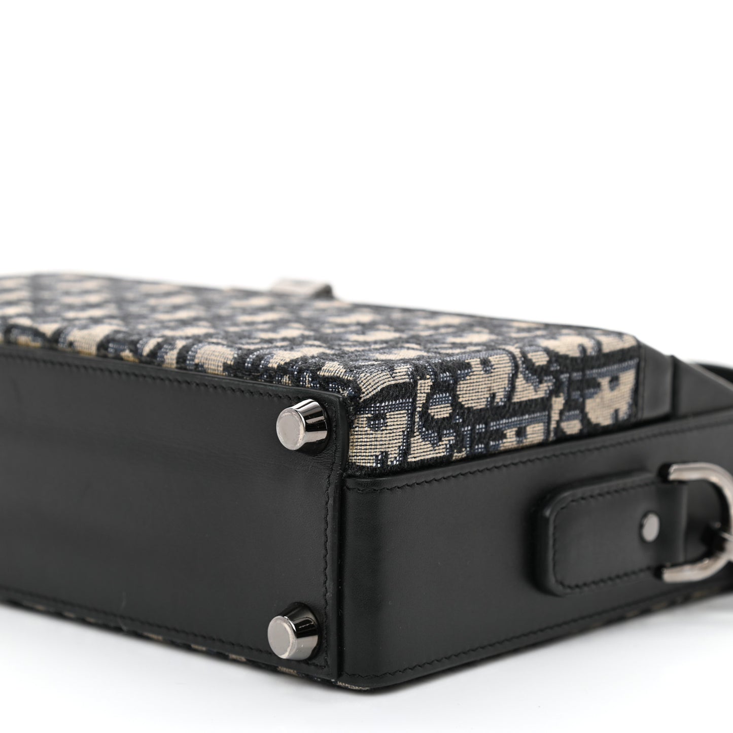 Oblique Lock Handle Bag Black