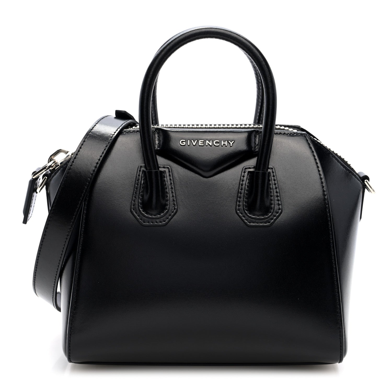 Givenchy Shiny Lord Calfskin Mini Antigona Black 1 of 8