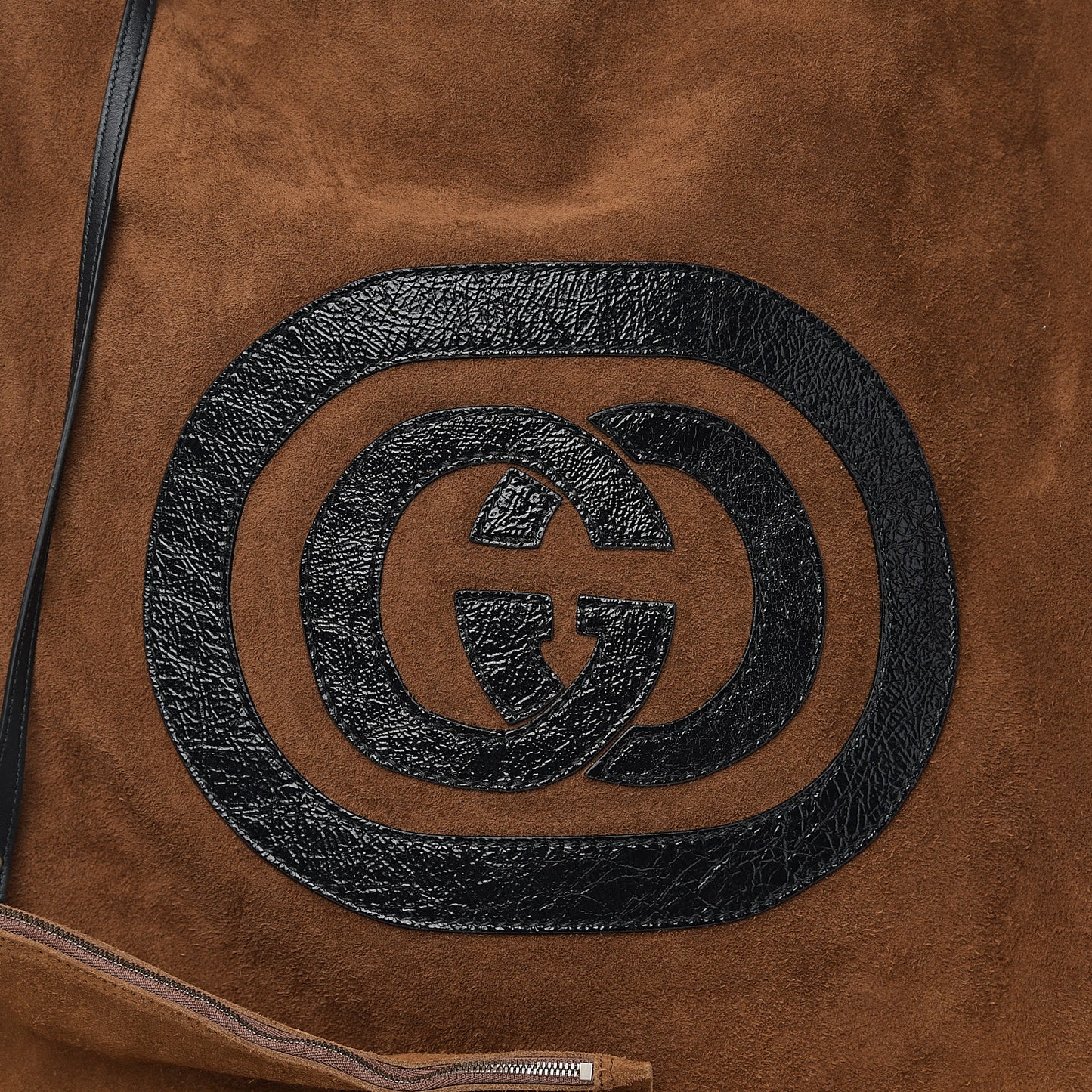 Suede Large Ophidia Vertical Shopping Tote Chestnut