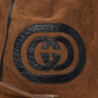 Gucci Suede Large Ophidia Vertical Shopping Tote Chestnut 7 of 10