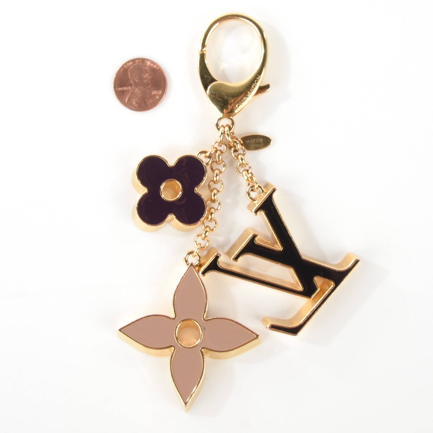 Louis Vuitton Fleur De Monogram Bag Charm Dore 2 of 6