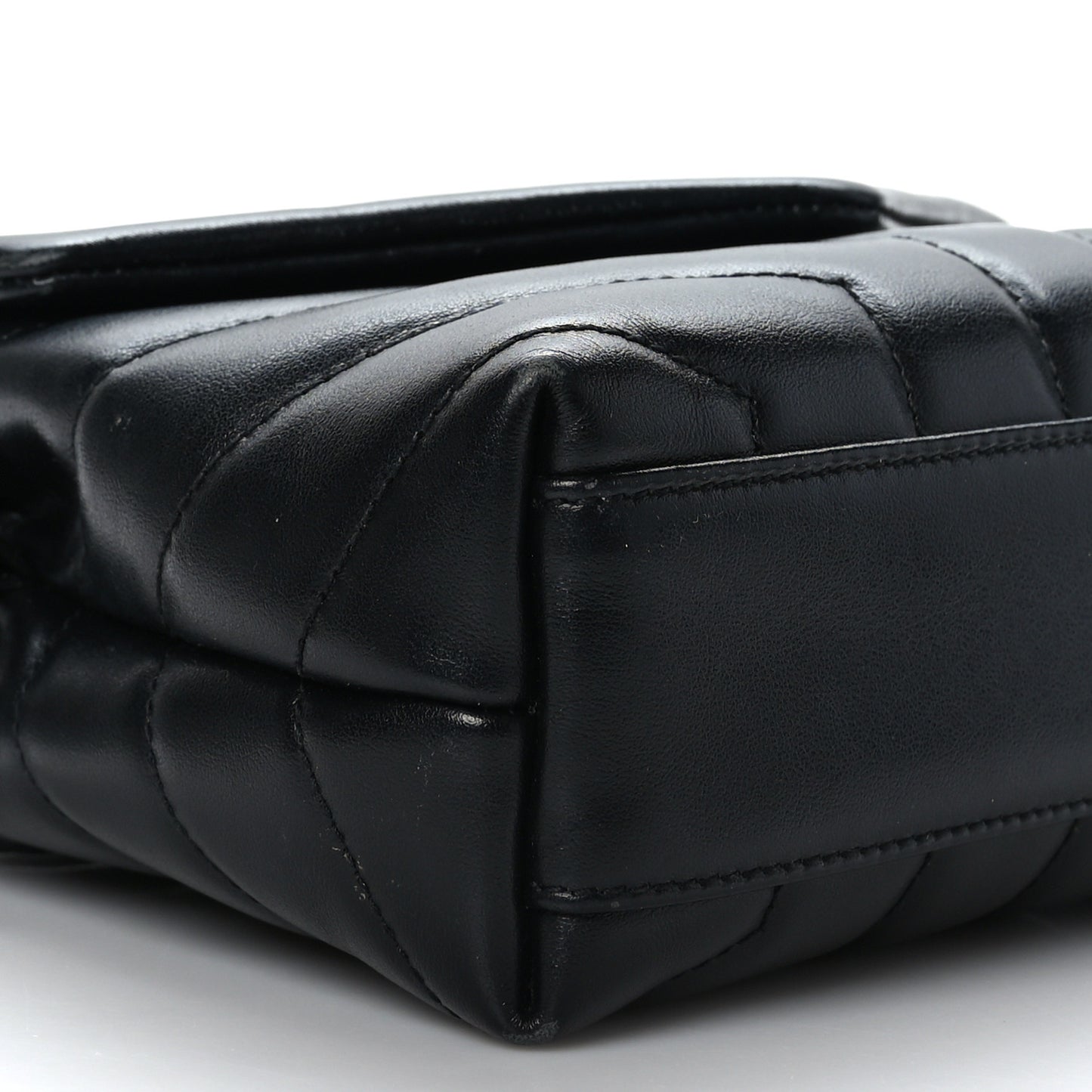 Calfskin Y Quilted Monogram Toy Loulou Crossbody Bag Black
