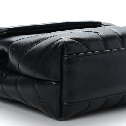 Saint Laurent Calfskin Y Quilted Monogram Toy Loulou Crossbody Bag Black 8 of 9