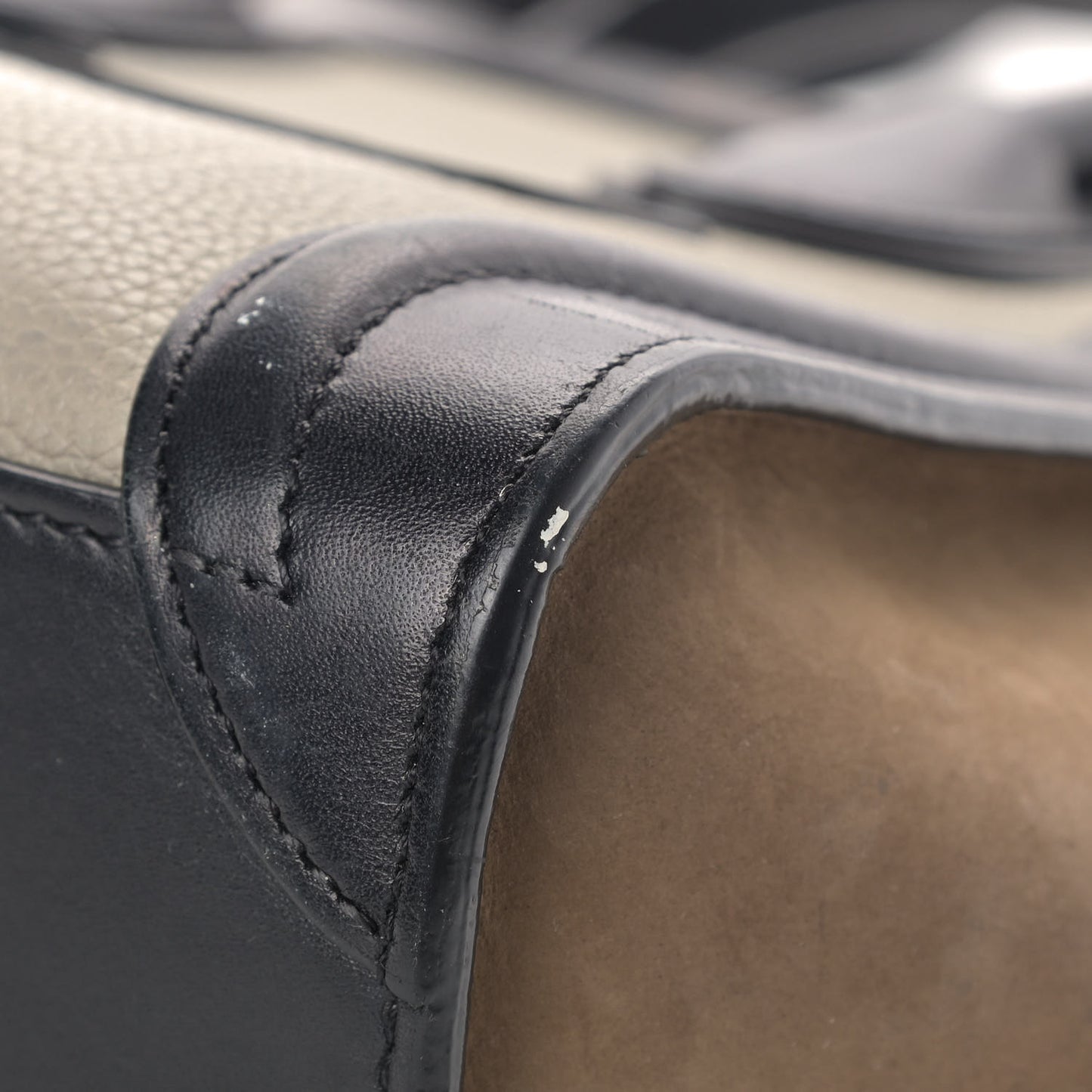 Smooth Drummed Calfskin Nano Tri-Color Luggage Stone