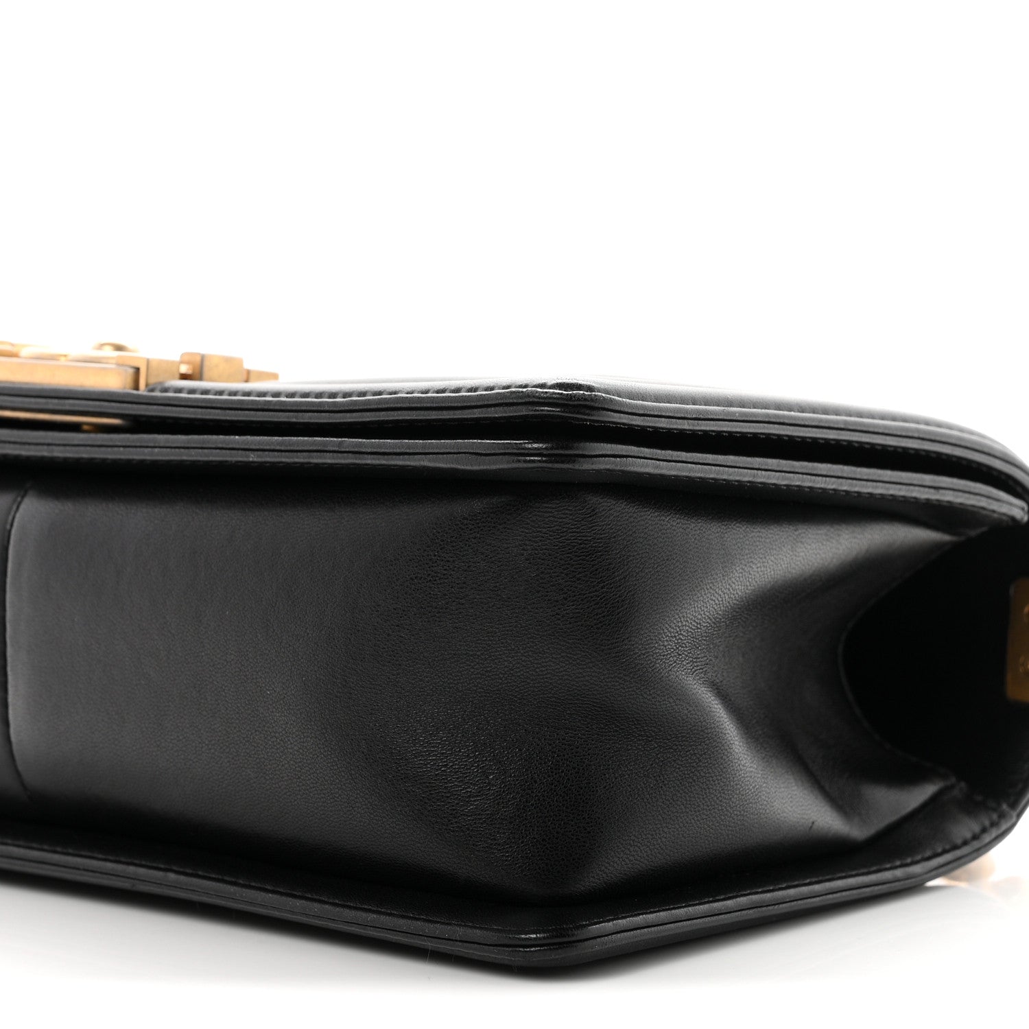Chanel Calfskin Chevron Quilted Medium Boy Flap Black 9 of 9