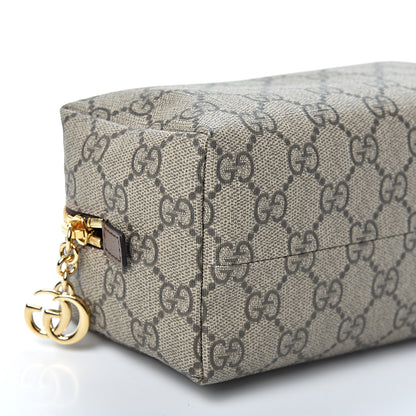 Gucci Soft GG Supreme Monogram Calfskin Medium Ophidia Cosmetic Case Beige Ebony New Acero 7 of 8