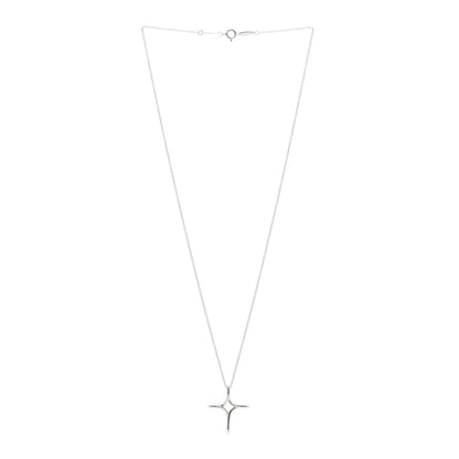 Tiffany Sterling Silver Elsa Peretti Infinity Cross Pendant Necklace 3 of 4