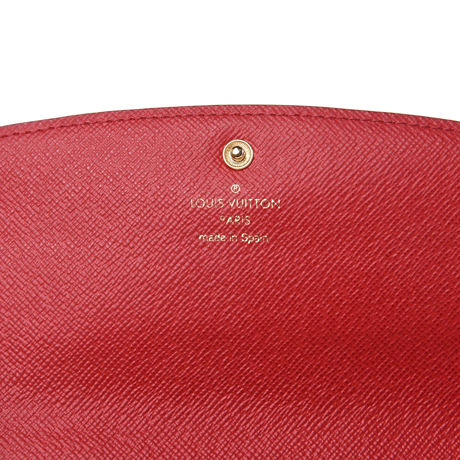 Louis Vuitton Damier Ebene Emilie Wallet Red 6 of 10