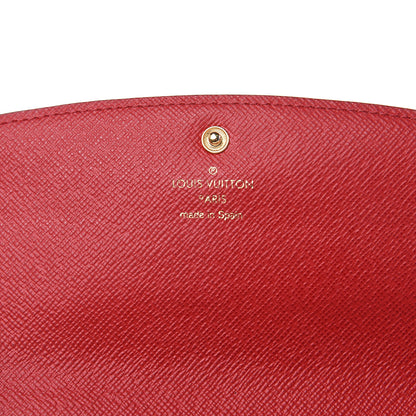 Louis Vuitton Damier Ebene Emilie Wallet Red 6 of 10