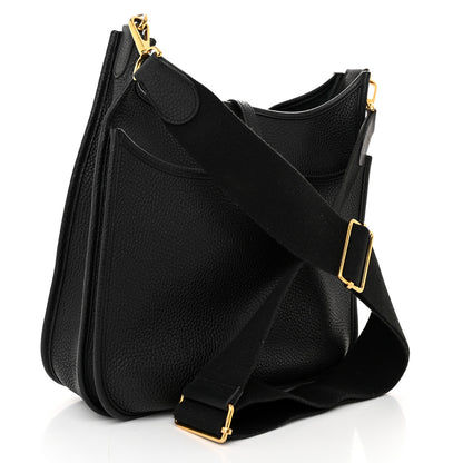 Hermes Taurillon Clemence Evelyne III PM Black 3 of 12