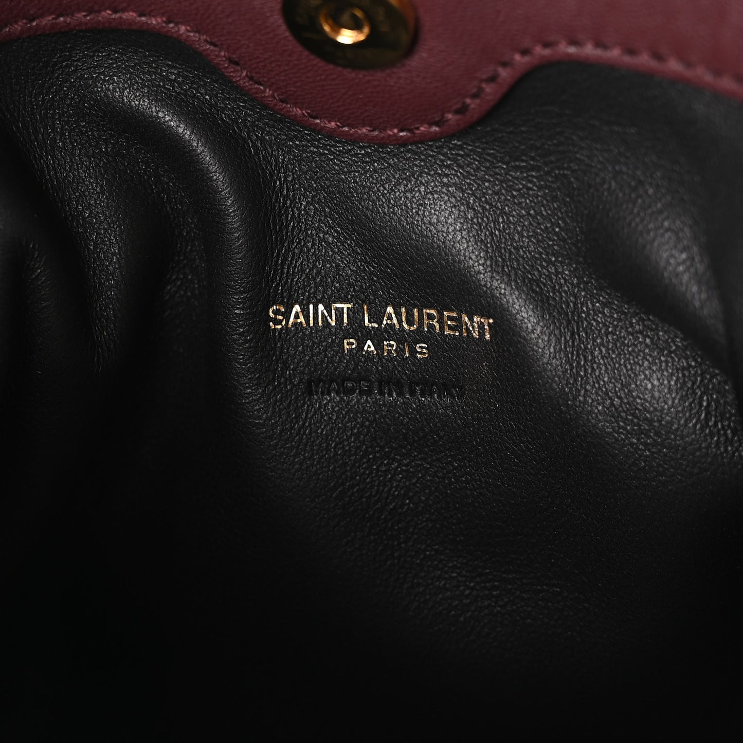 Lambskin Matelasse Monogram Mini Jamie Shoulder Pouch Bag Rouge Cabernet