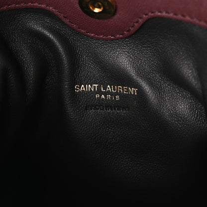 Saint Laurent Lambskin Matelasse Monogram Mini Jamie Shoulder Pouch Bag Rouge Cabernet 6 of 10