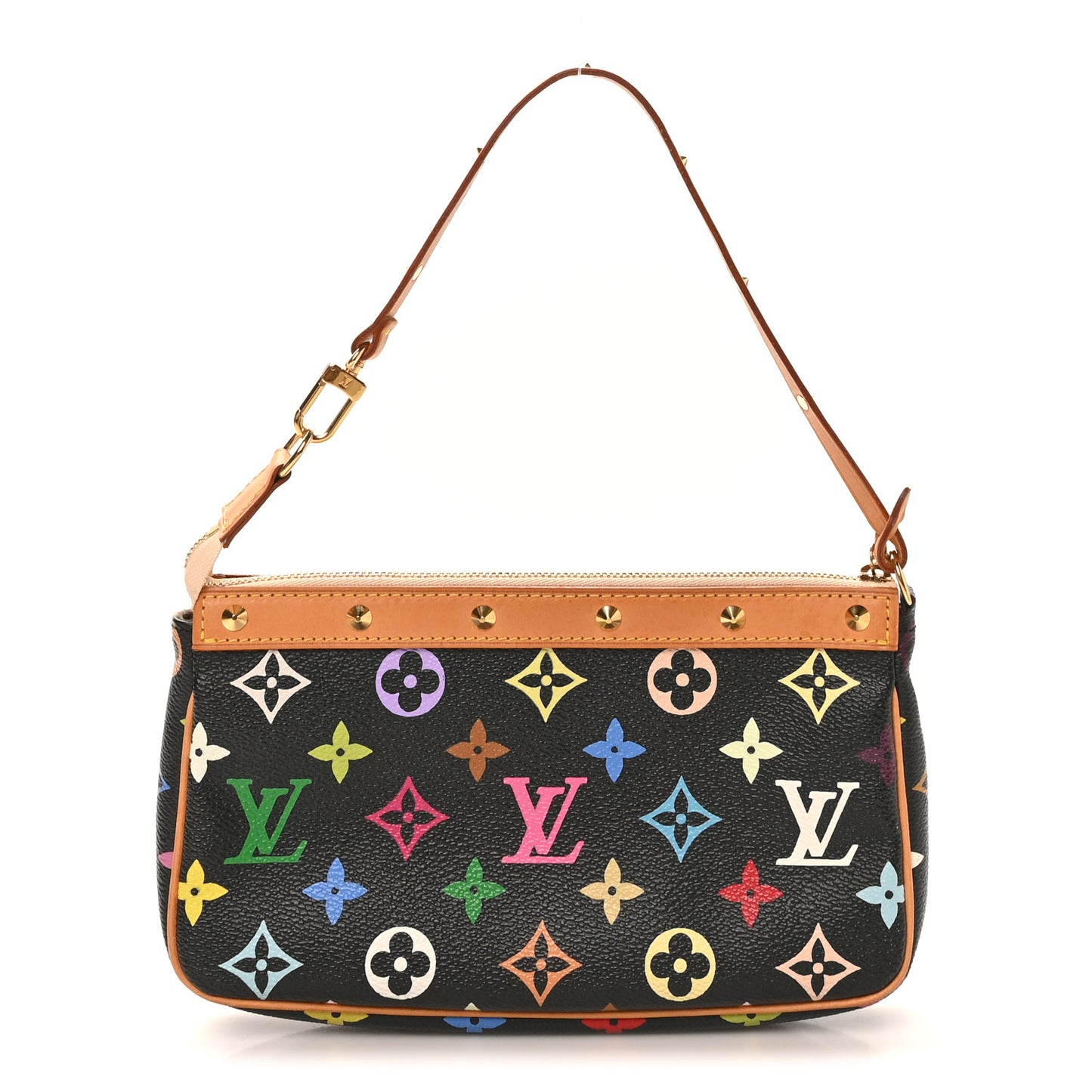 Monogram Multicolor Pochette Accessories Black