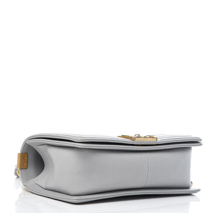 Chanel Caviar Quilted Medium Boy Flap Grey 4 of 8