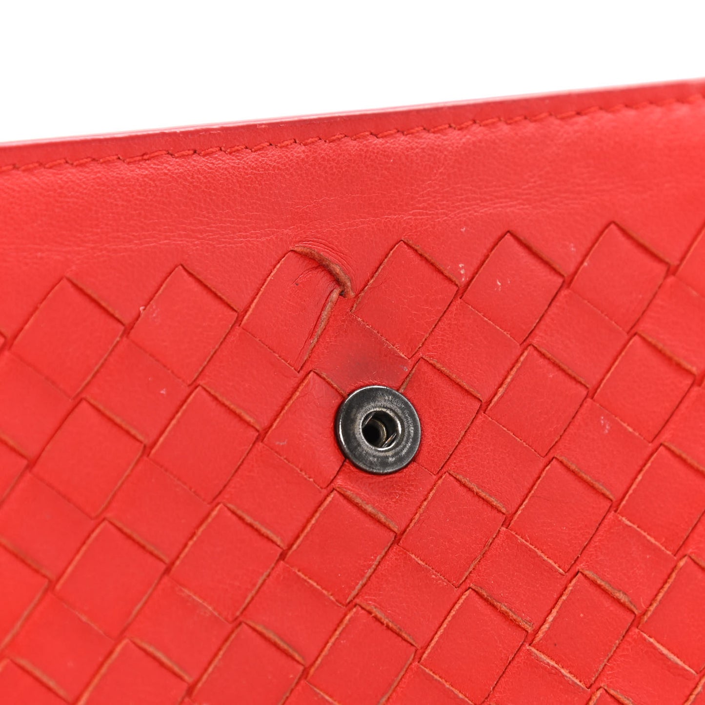 Nappa Intrecciato Continental Wallet Red