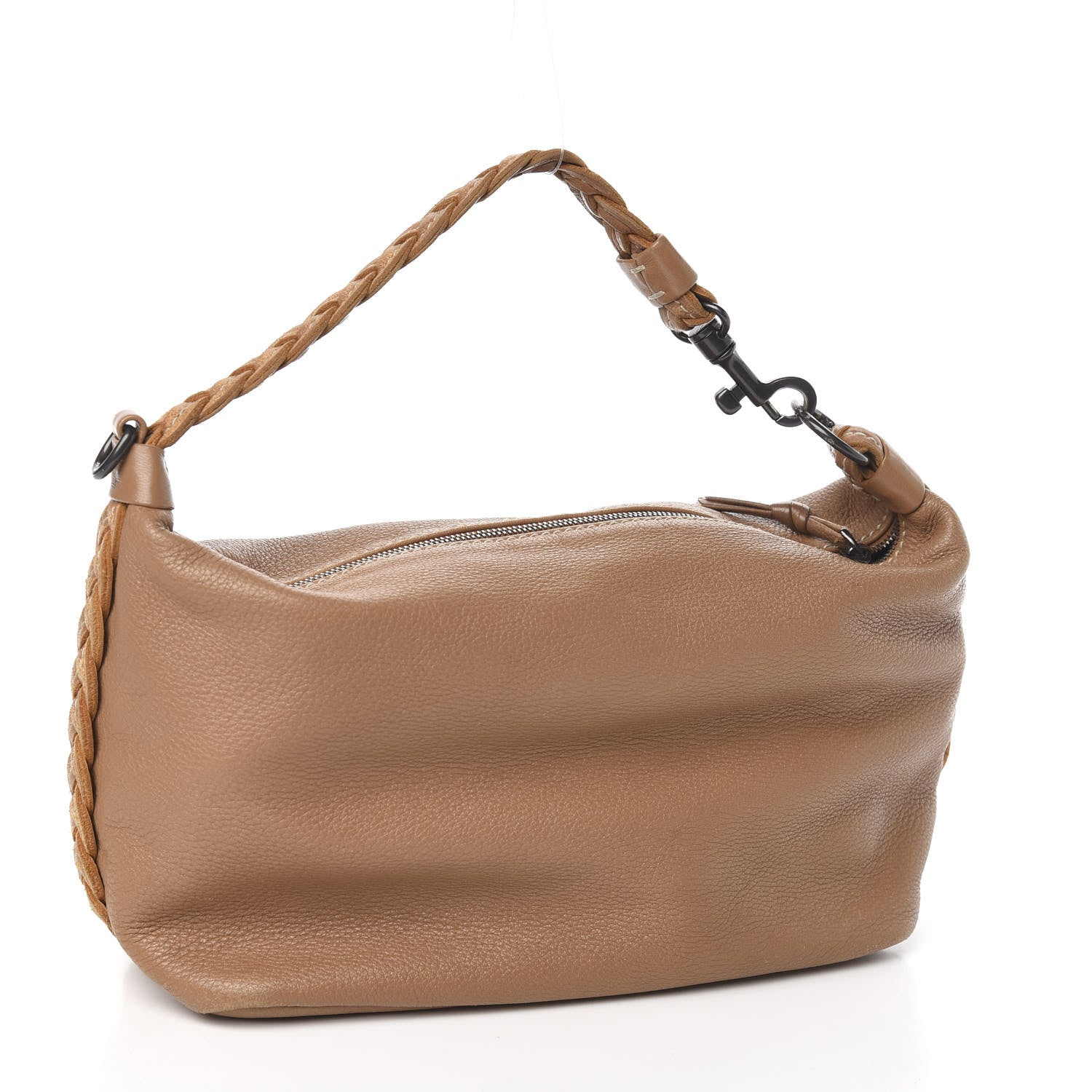 Bottega Veneta Cervo Deerskin Braided Shoulder Bag Camel 3 of 10