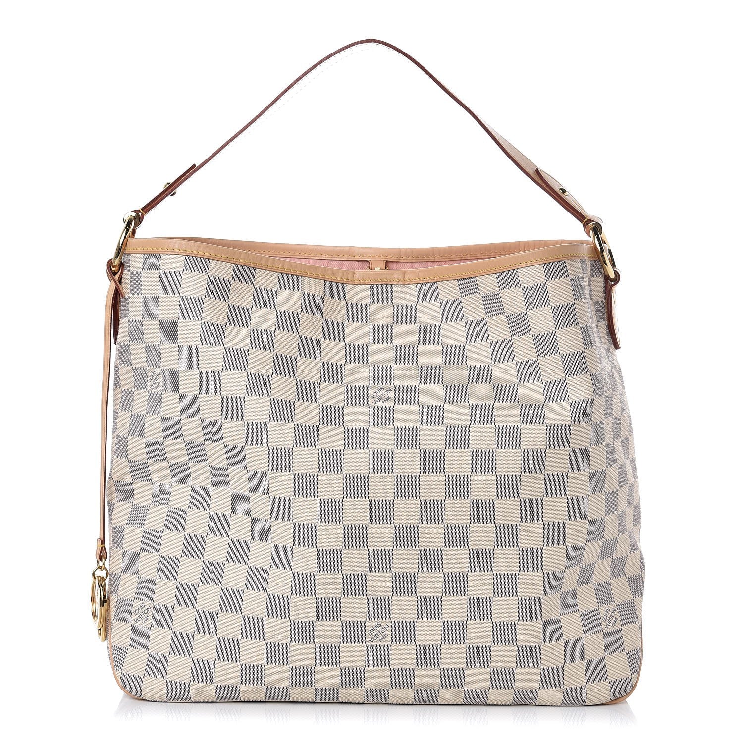 Louis Vuitton Damier Azur Delightful MM Rose Ballerine 1 of 8