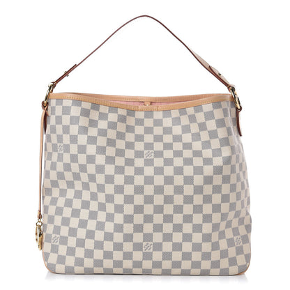 Louis Vuitton Damier Azur Delightful MM Rose Ballerine 1 of 8
