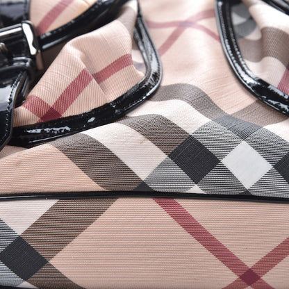 Burberry Patent Supernova Check Drawstring Hobo 12 of 13