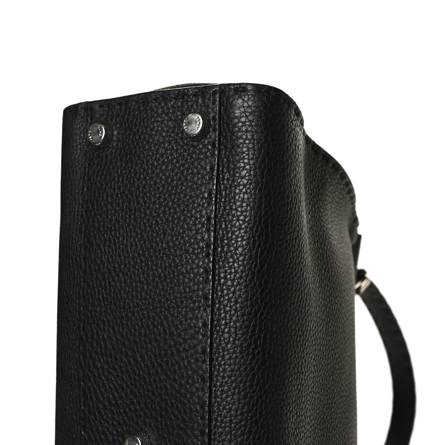 Cuoio Romano Selleria Bi-Color Medium Peekaboo Iconic Satchel Black Mou