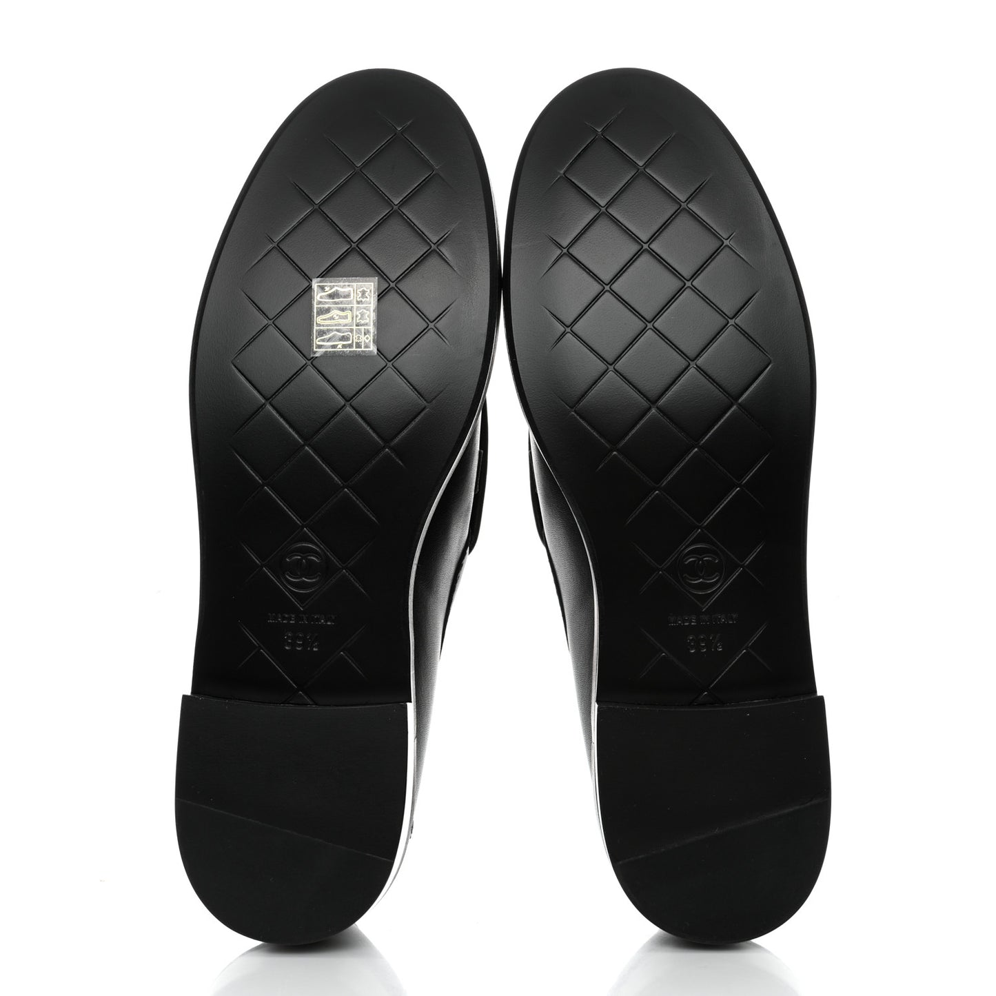 Lambskin Quilted CC Turnlock Loafers 39.5 Black