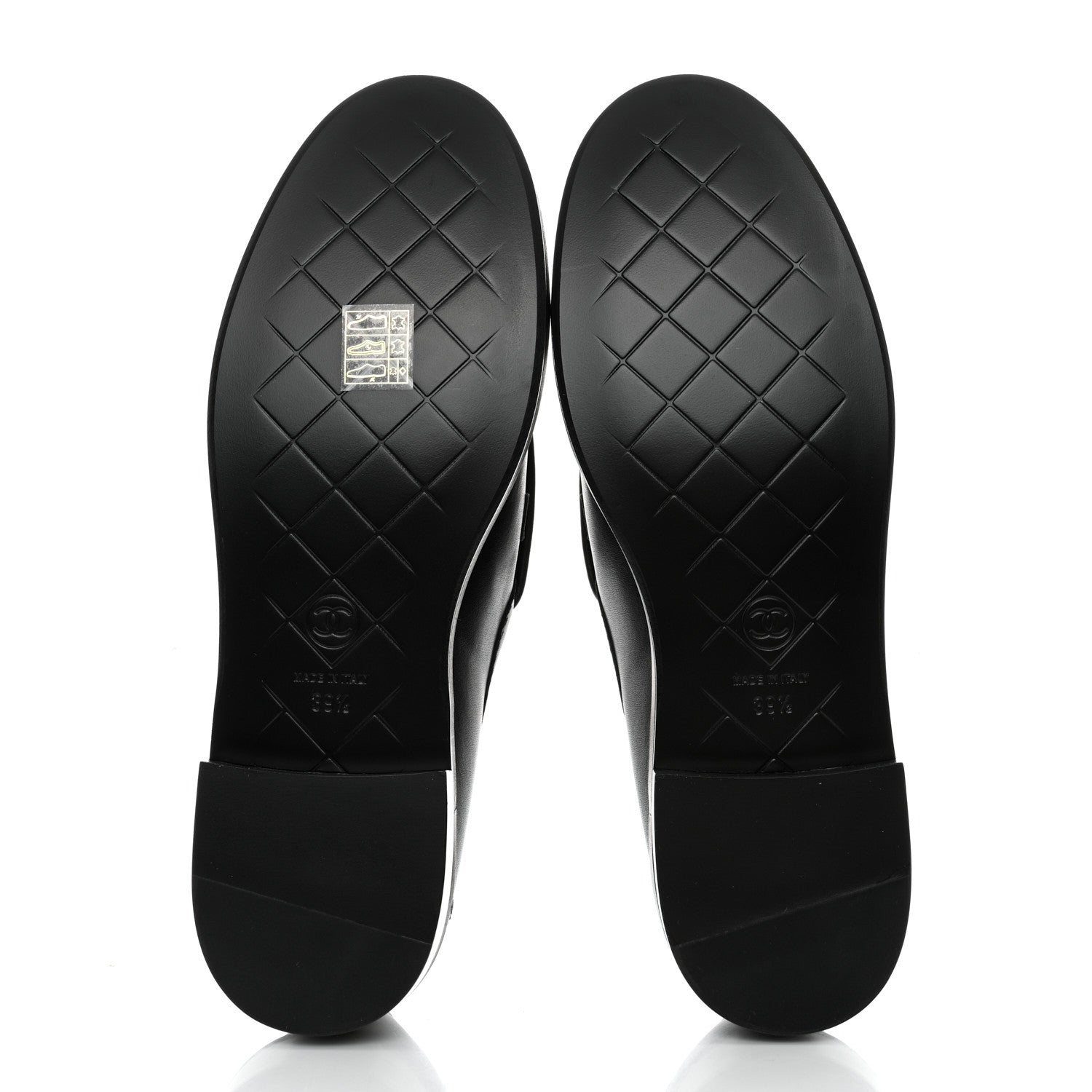 Chanel Lambskin Quilted CC Turnlock Loafers 39.5 Black 5 of 9