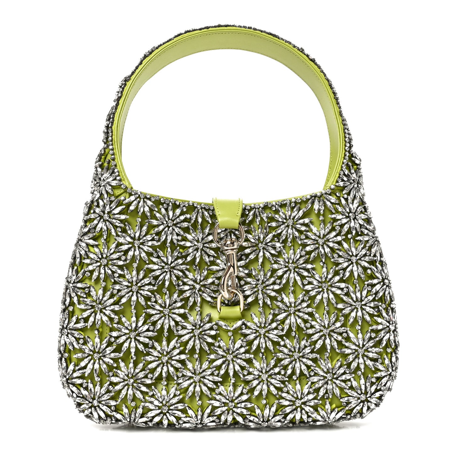 Calfskin Crystal Small Jackie 1961 Hobo Bag Green