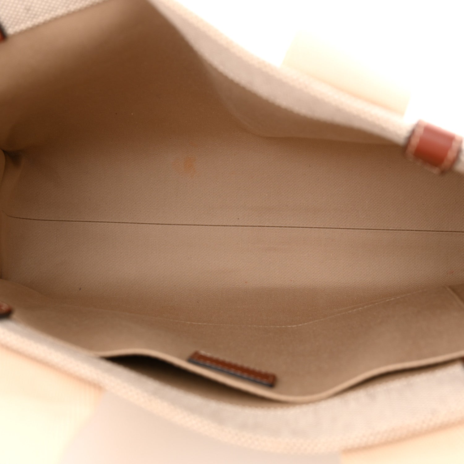 Chloe Cotton Calfskin Medium Woody Ribbon Tote White Brown 5 of 13