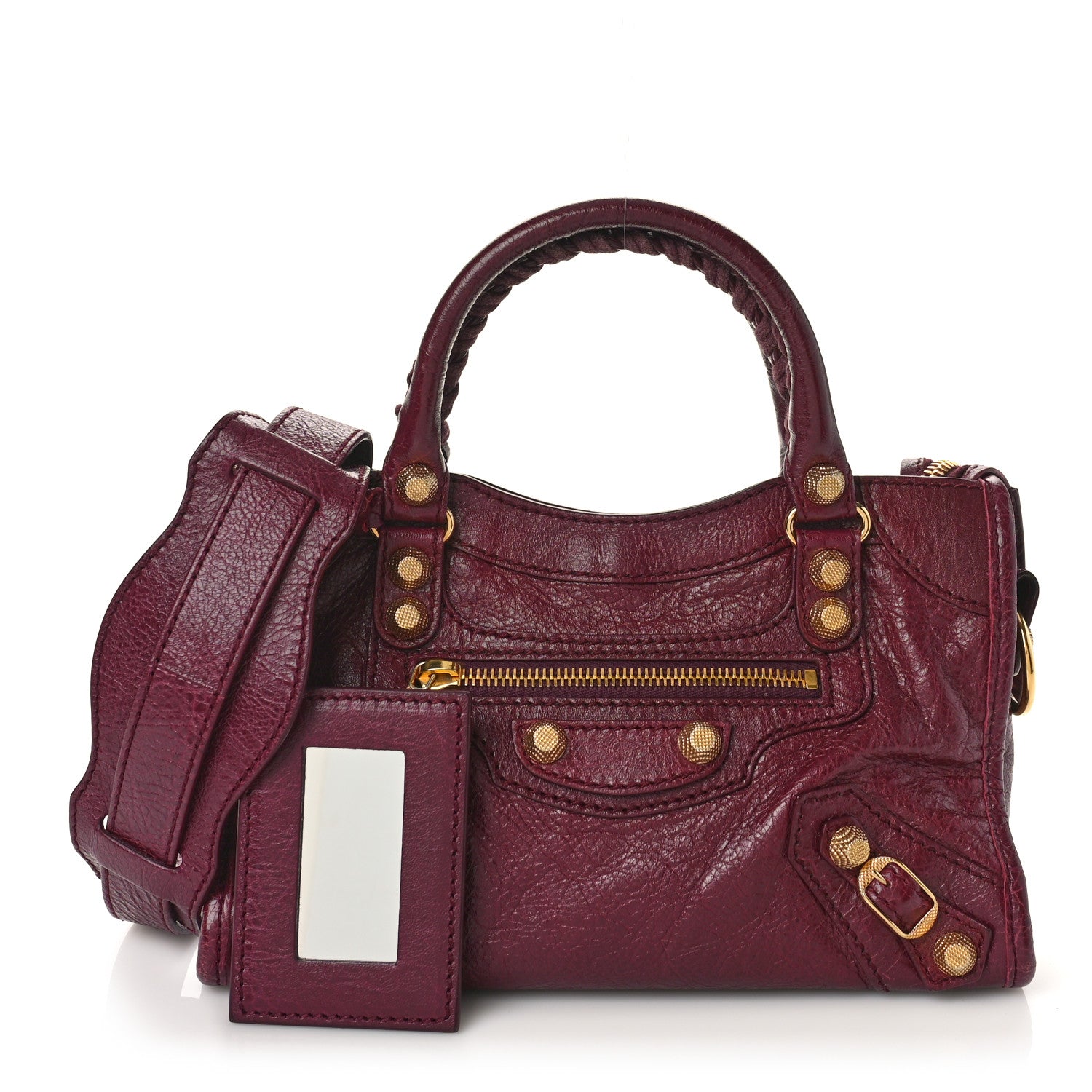 Balenciaga Agneau Giant 12 Gold Hardware Mini City Violet Prune 1 of 8