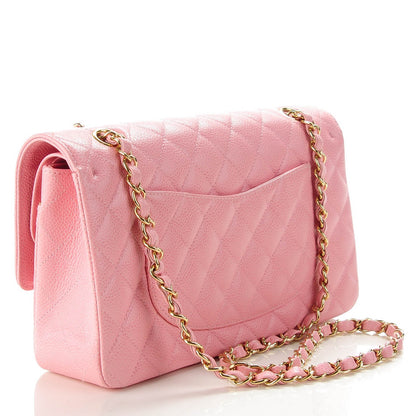 Chanel Caviar Quilted Medium Double Flap Pink 3 of 8
