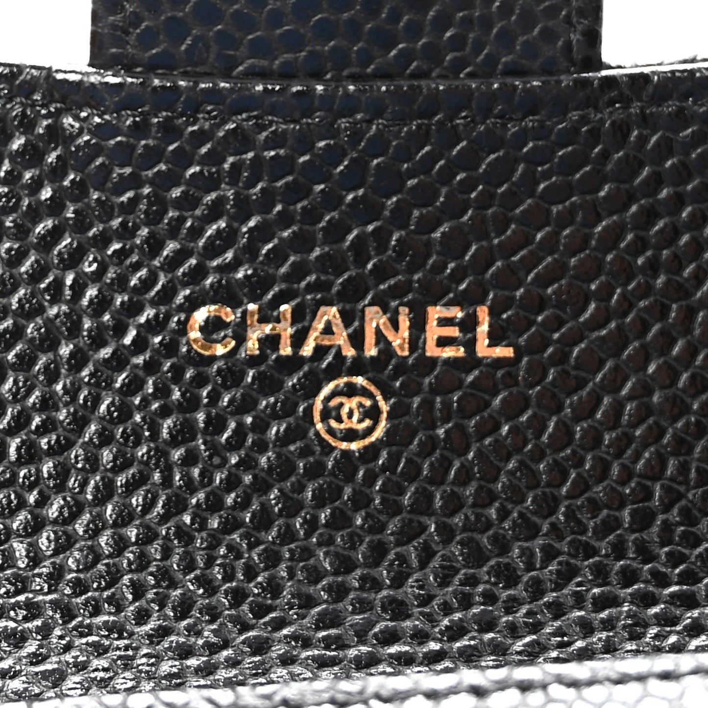 Caviar Quilted Flap Card Holder Wallet Black