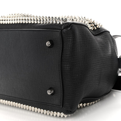Christian Louboutin Grained Calfskin Studded Panettone Bowling Bag Black 9 of 9