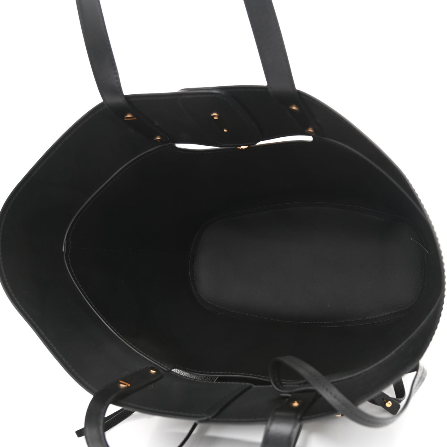 Smooth Grained Calfskin Medium Aby Tote Black