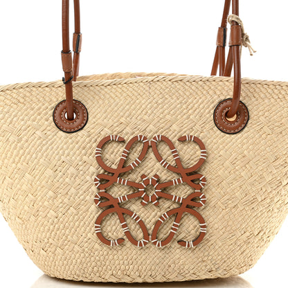 Loewe Iraca Palm Calfskin Anagram Basket Bag Natural Tan 8 of 10