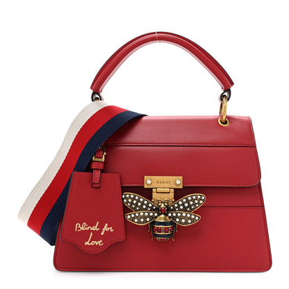 Gucci Calfskin Sylvie Web Small Queen Margaret Top Handle Bag Red 1 of 10