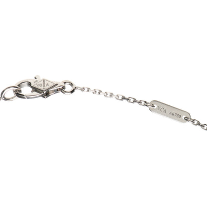 Van Cleef & Arpels 18K White Gold Diamond Sweet Alhambra Pendant Necklace 6 of 7
