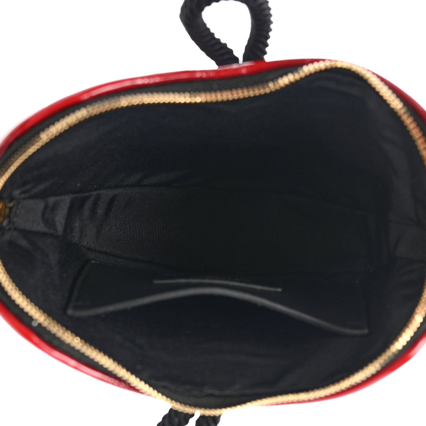 Patent Crocodile Embossed Sac Coeur Heart Shaped Clutch Red