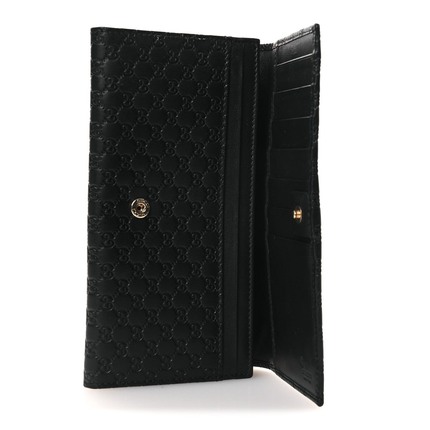 Soft Microguccissima Continental Wallet Black