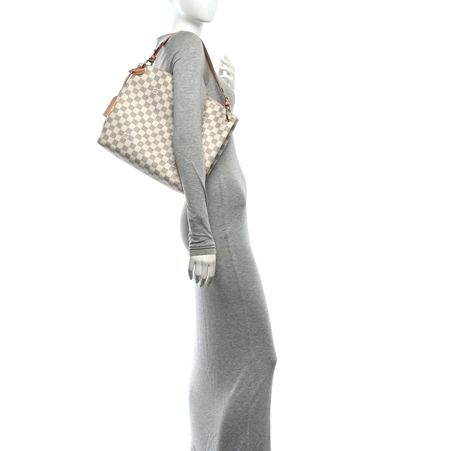 Damier Azur Graceful PM Rose Ballerine Rose Ballerine