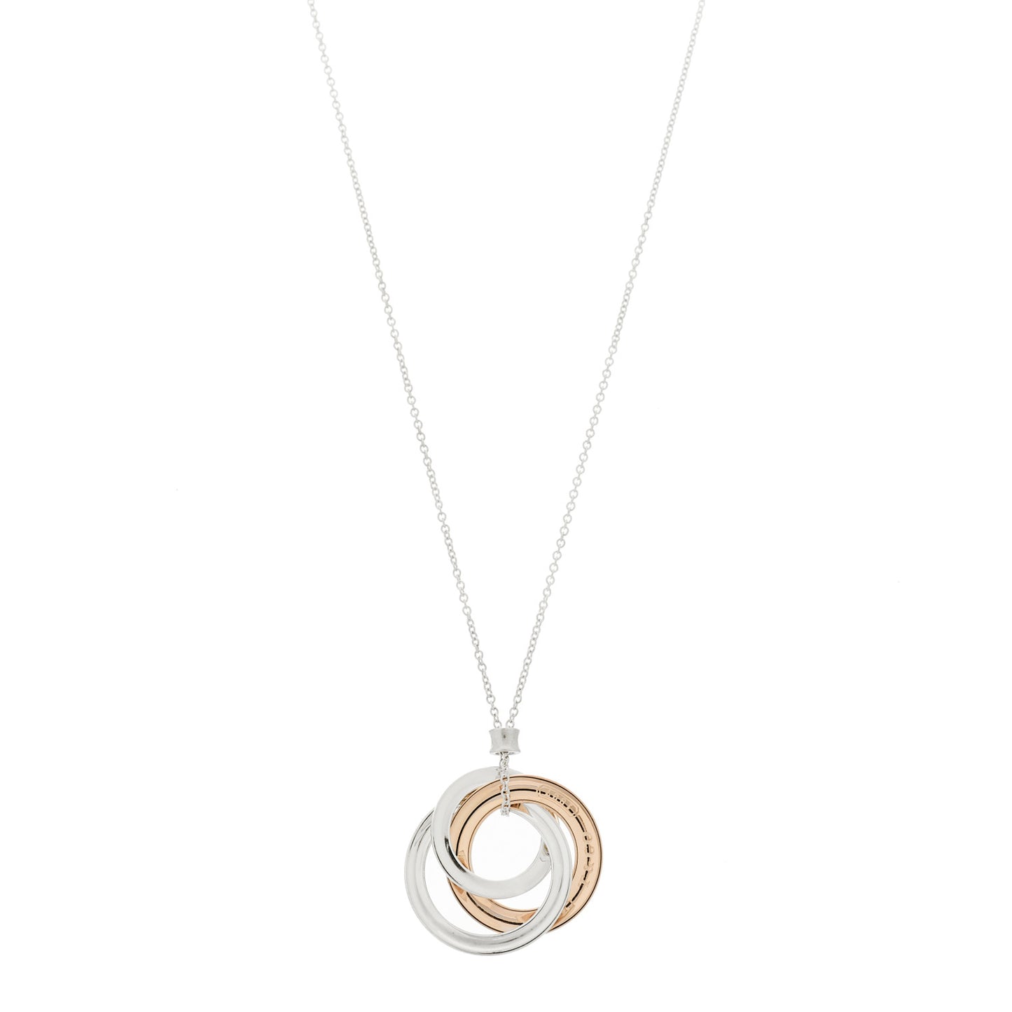 Sterling Silver Rubedo 1837 Circles Pendant Necklace