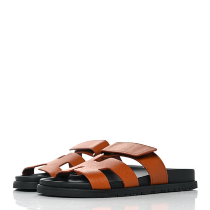 Hermes Epsom Womens Chypre Sandals 36 Natural 3 of 9