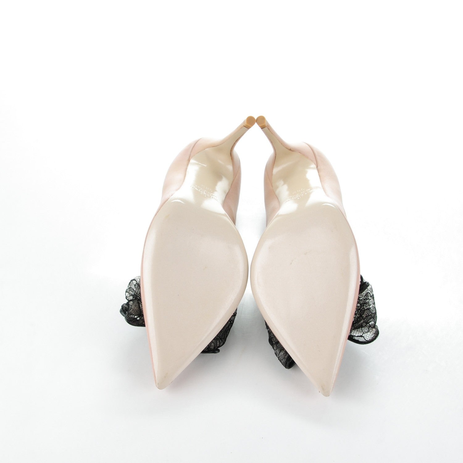 Valentino Garavani Nappa Lace Bow Pumps 36.5 Nude 5 of 7