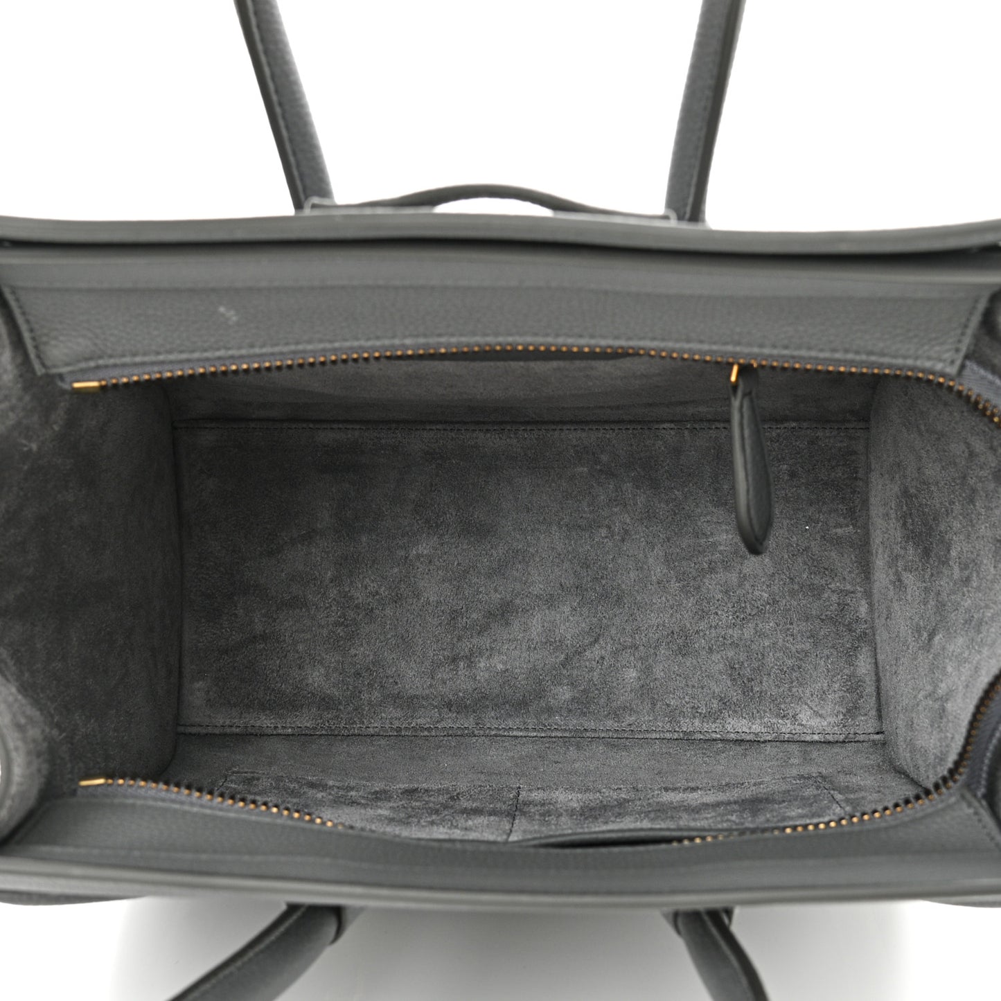 Drummed Calfskin Micro Luggage Kohl