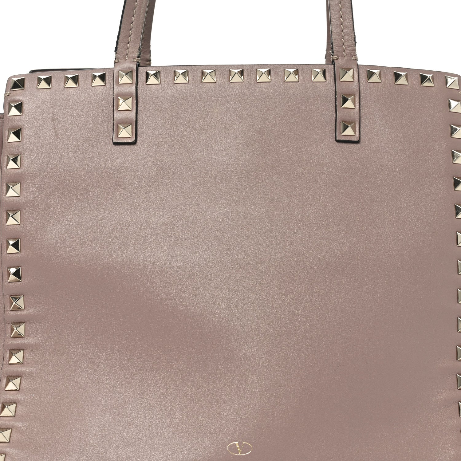 Valentino Garavani Nappa Rockstud Double Handle Cinch Tote Poudre