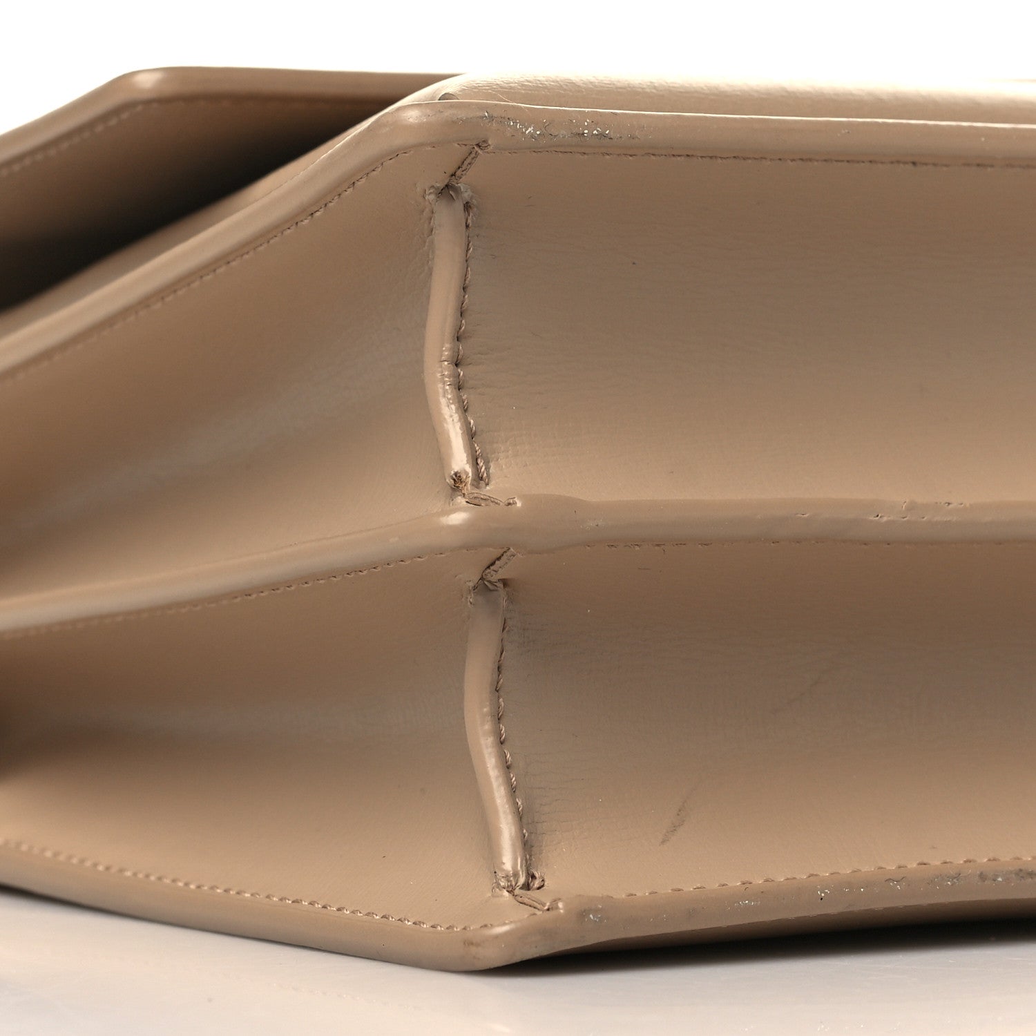 Saint Laurent Calfskin Medium Monogram Sunset Dark Beige 8 of 9